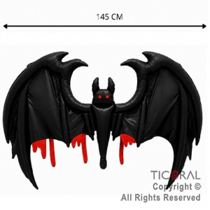 GLOBO METALIZADO HALLOWEEN MURCIELAGO 145 CM (U2504-025)